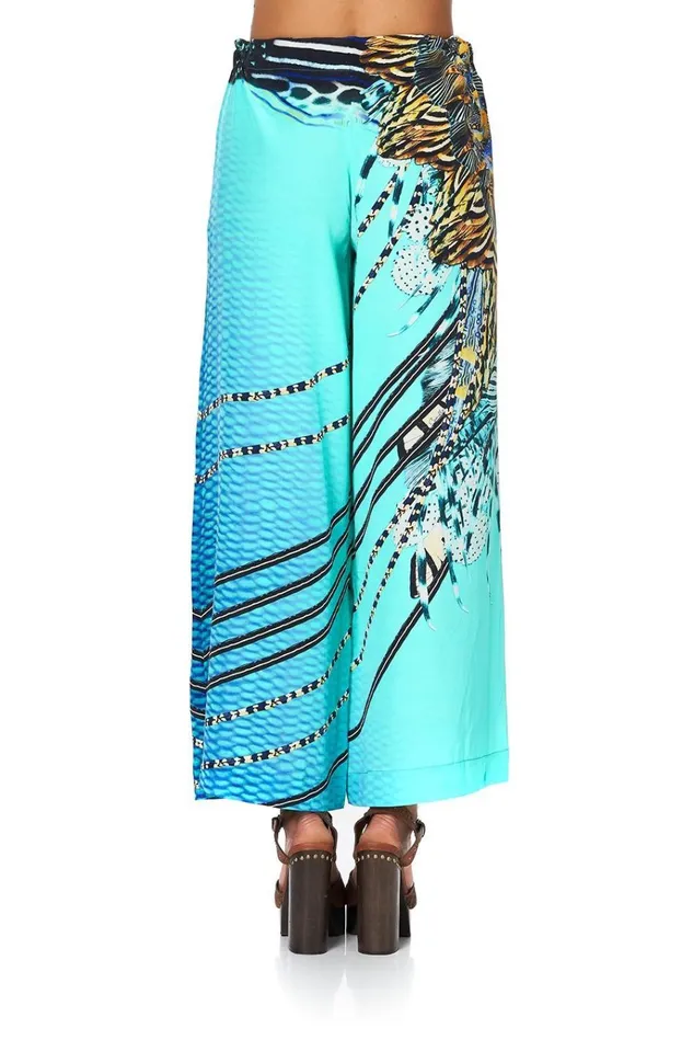 Camilla Trousers and Leggings Women Lounge Trouser With Tie Waist Marine Queen
