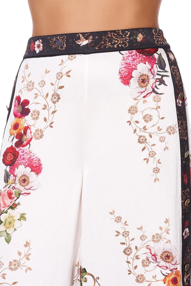 Camilla Trousers and Leggings Women Side Button Up Pant Fairy Godmother