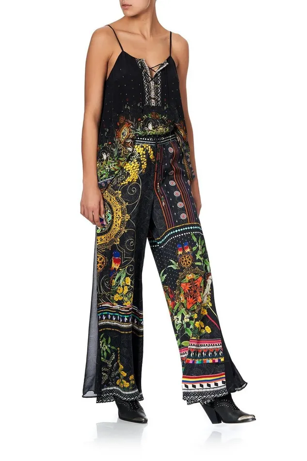 Camilla Trousers and Leggings Women Soft Pant With Godets Blackheath Betty