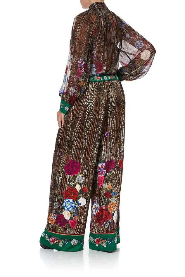Camilla Trousers and Leggings Women Wide Leg Pant With Cuffs Jewel Of Jupiter