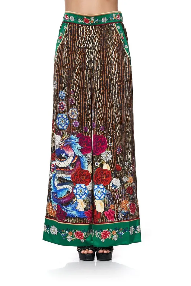 Camilla Trousers and Leggings Women Wide Leg Pant With Cuffs Jewel Of Jupiter