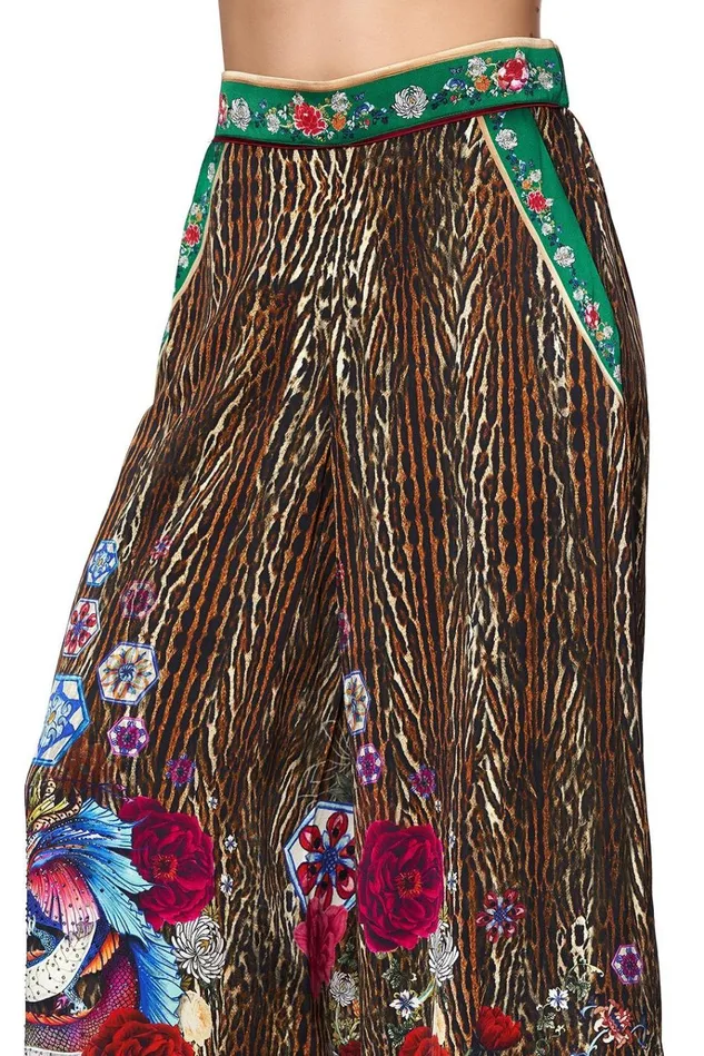 Camilla Trousers and Leggings Women Wide Leg Pant With Cuffs Jewel Of Jupiter