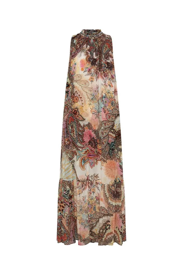 Camilla Wedding Guest Dresses Women High Neck Keyhole Dress Carnaby Disco