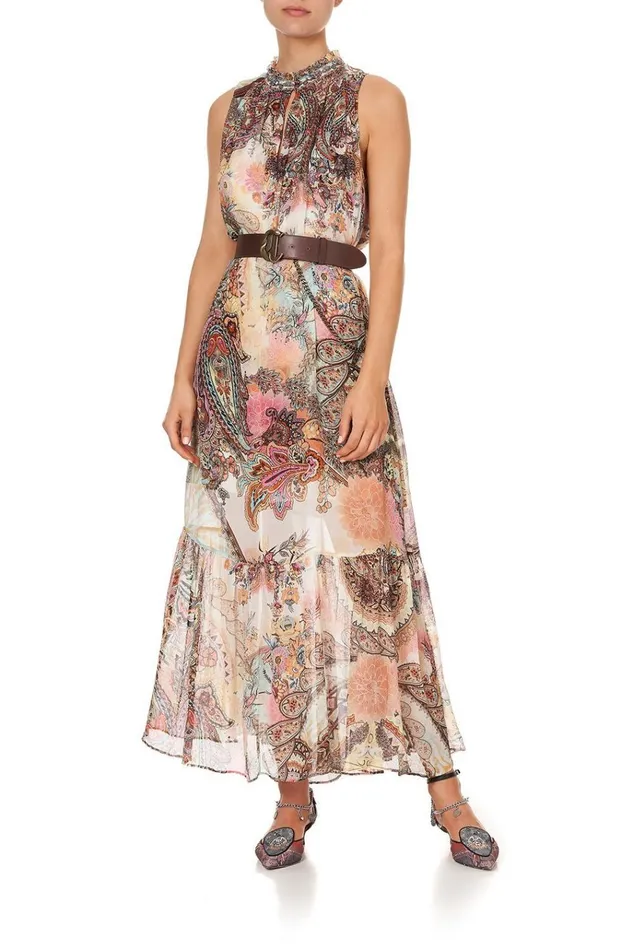Camilla Wedding Guest Dresses Women High Neck Keyhole Dress Carnaby Disco