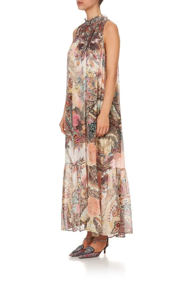 Camilla Wedding Guest Dresses Women High Neck Keyhole Dress Carnaby Disco
