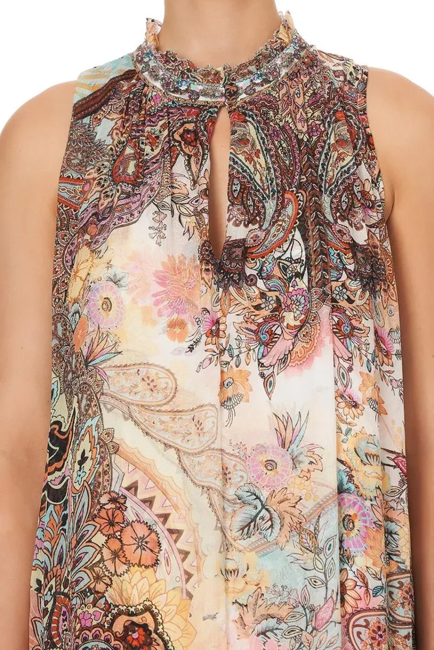 Camilla Wedding Guest Dresses Women High Neck Keyhole Dress Carnaby Disco
