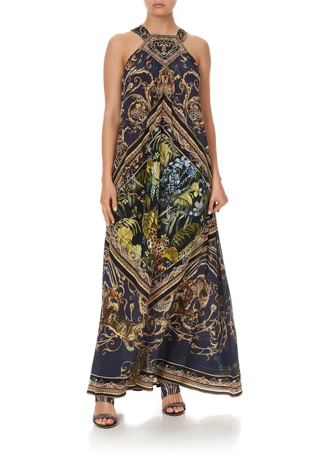 Camilla Wedding Guest Dresses Women Long Dress With Halter Neckline Seven Day Weekend