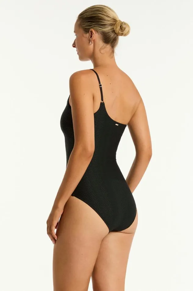 Caracus One Shoulder One Piece Caracus Black Women Sea Level One Pieces