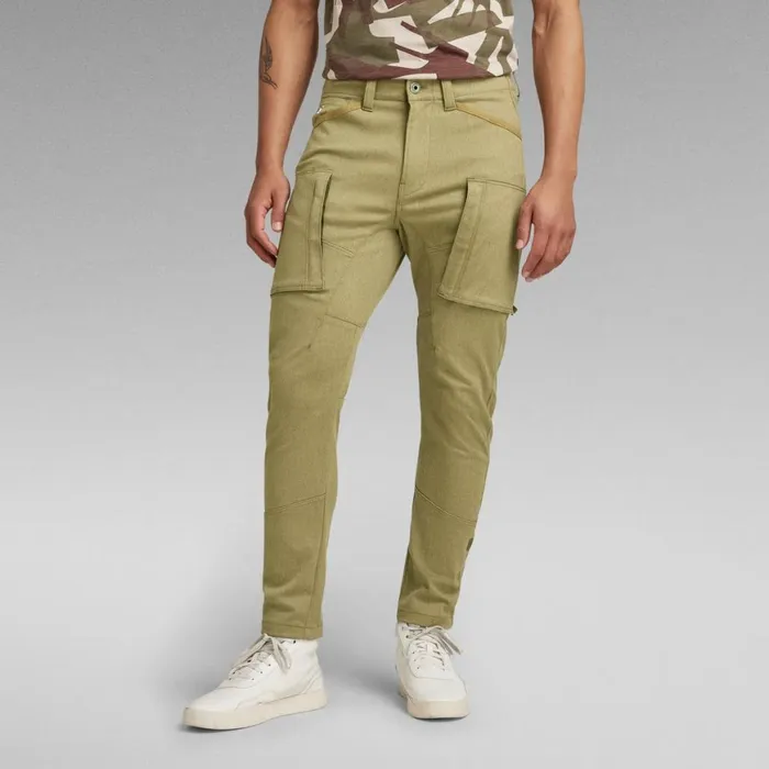 Cargos and Chinos Men GStar RAW Zip Pocket 3D Skinny Cargo Pants Army Green