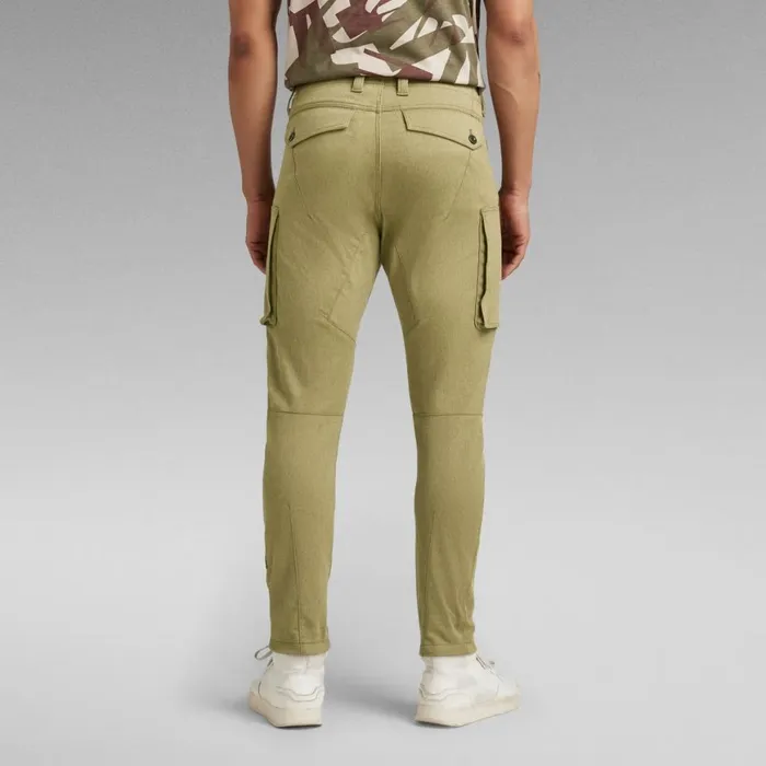 Cargos and Chinos Men GStar RAW Zip Pocket 3D Skinny Cargo Pants Army Green