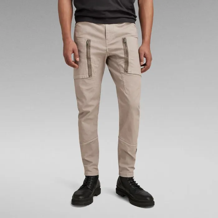 Cargos and Chinos Men GStar RAW Zip Pocket 3D Skinny Cargo Pants Elephant Skin