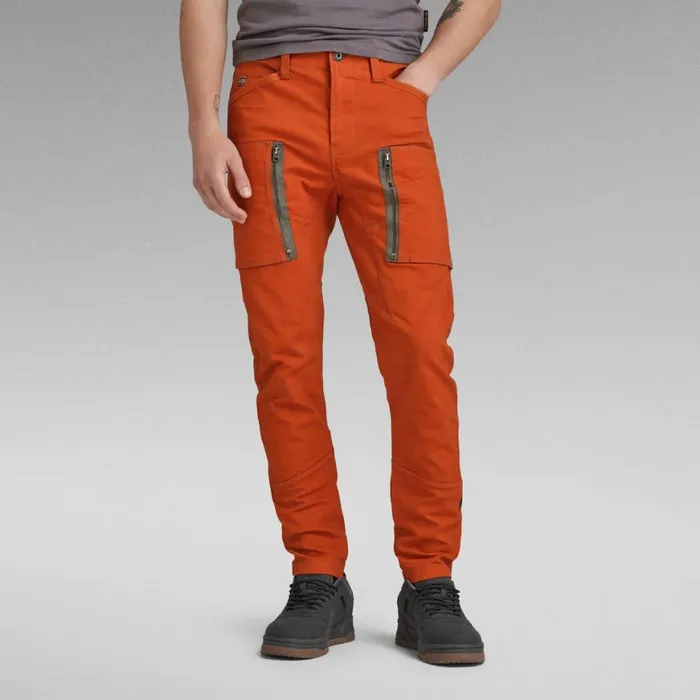 Cargos and Chinos Men GStar RAW Zip Pocket 3D Skinny Cargo Pants Rooibos Tea