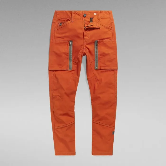 Cargos and Chinos Men GStar RAW Zip Pocket 3D Skinny Cargo Pants Rooibos Tea