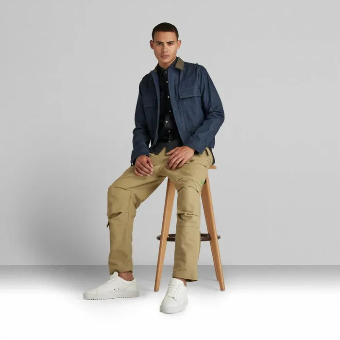 Cargos and Chinos Men GStar RAW Zippy Cargo Relaxed Tapered Pants Fresh Army Green