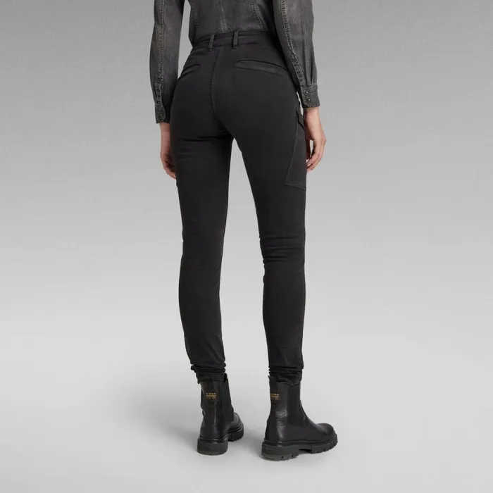 Cargos and Chinos Women GStar RAW Blossite GShape Army High Skinny Pants Dark Black
