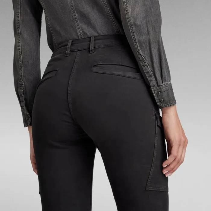 Cargos and Chinos Women GStar RAW Blossite GShape Army High Skinny Pants Dark Black