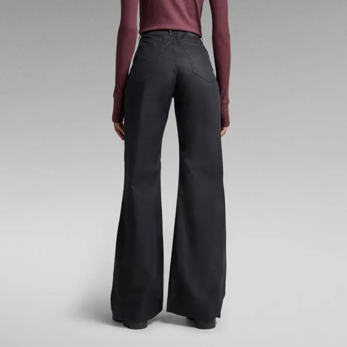 Cargos and Chinos Women GStar RAW Deck Ultra High Wide Leg Pants Caviar