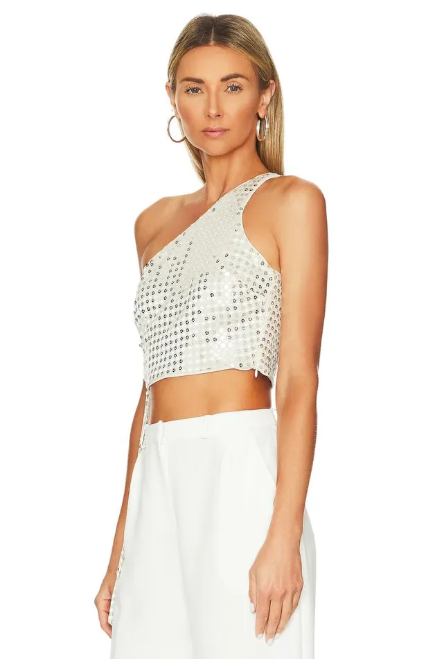 Cassie Top Disco White Women Lovers and Friends Tops