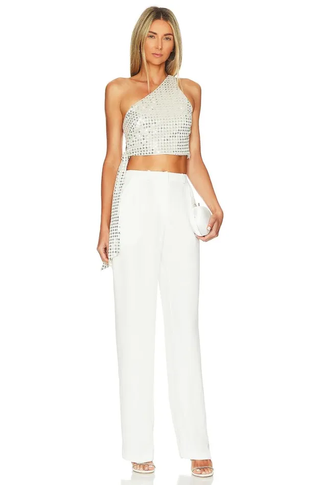 Cassie Top Disco White Women Lovers and Friends Tops
