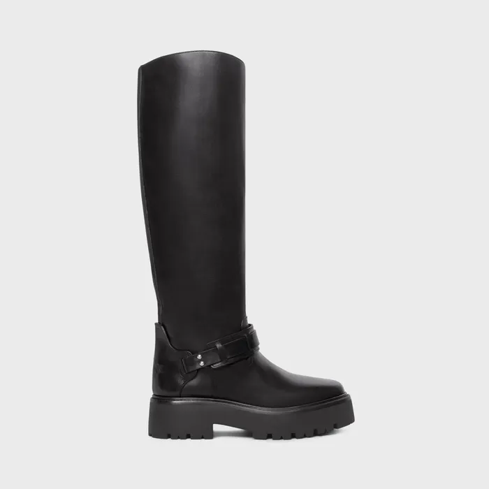 Celine Bulky High Boot With Harness In Calfskin Black Women CELINE BOOTS AND ANKLE BOOTS Celine Bulky High Boot With Harness In Calfskin Black Women CELINE BOOTS AND ANKLE BOOTS