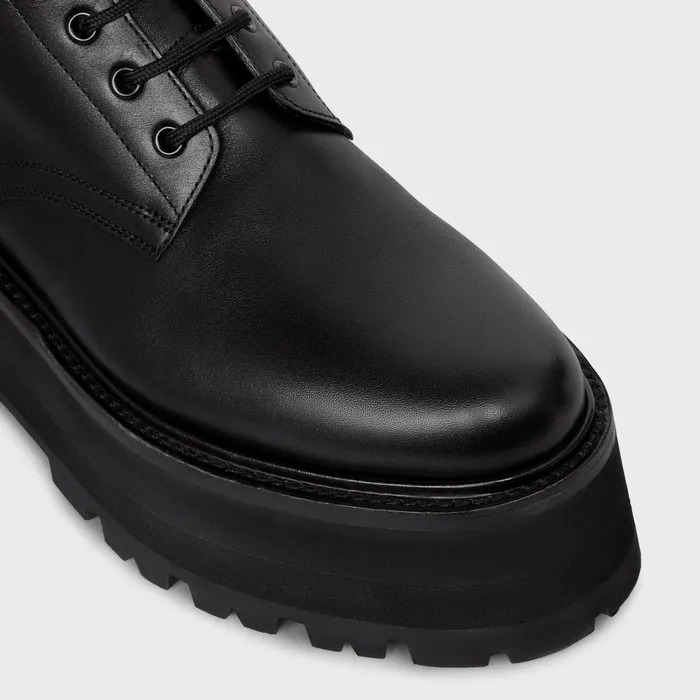 Celine Bulky Maxx LaceUp Boot In Shiny Bullskin Black Men CELINE BOOTS