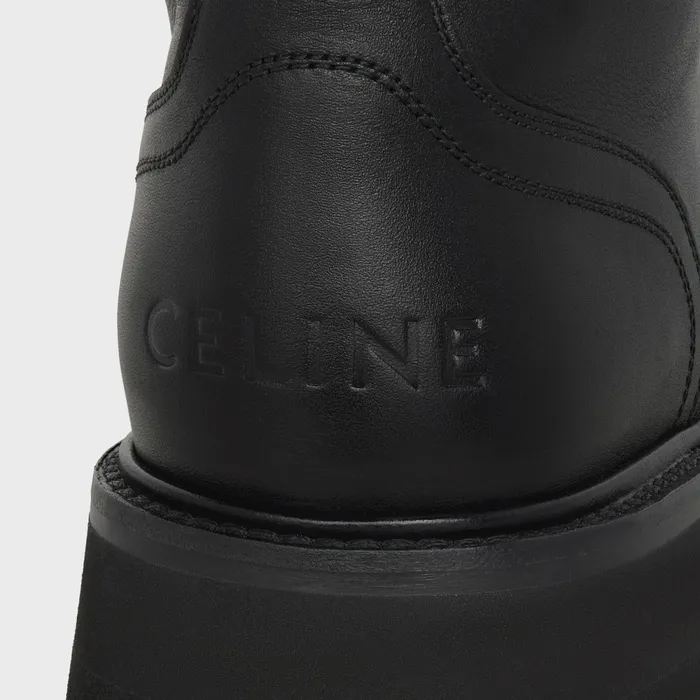 Celine Bulky Maxx LaceUp Boot In Shiny Bullskin Black Men CELINE BOOTS