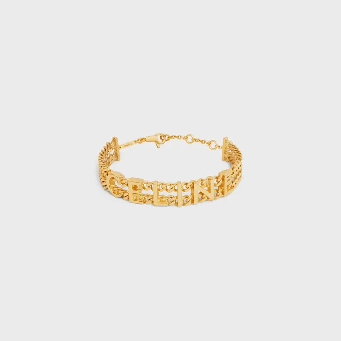 Celine Gourmette Bracelet In Brass With Gold Finish Gold Women CELINE BRACELETS Celine Gourmette Bracelet In Brass With Gold Finish Gold Women CELINE BRACELETS