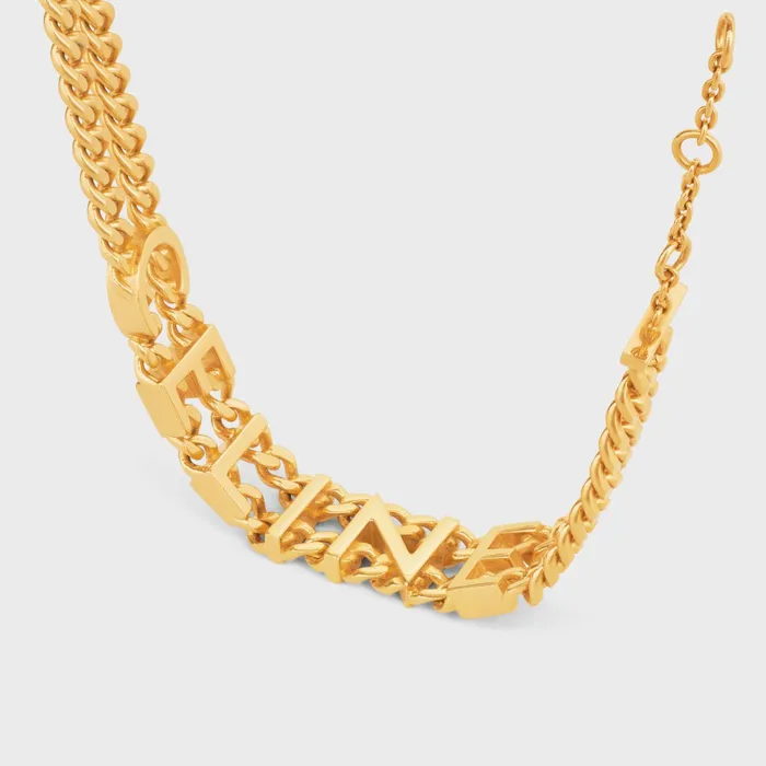 Celine Gourmette Bracelet In Brass With Gold Finish Gold Women CELINE BRACELETS Celine Gourmette Bracelet In Brass With Gold Finish Gold Women CELINE BRACELETS