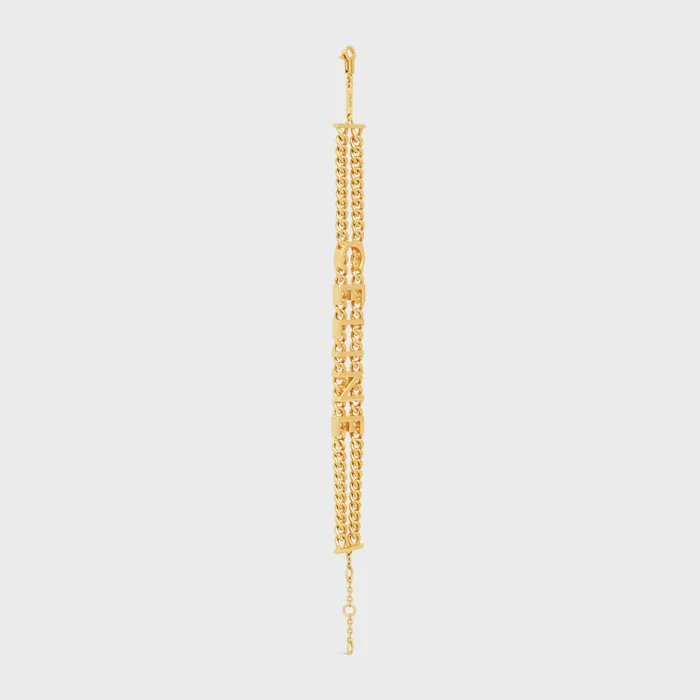 Celine Gourmette Bracelet In Brass With Gold Finish Gold Women CELINE BRACELETS Celine Gourmette Bracelet In Brass With Gold Finish Gold Women CELINE BRACELETS