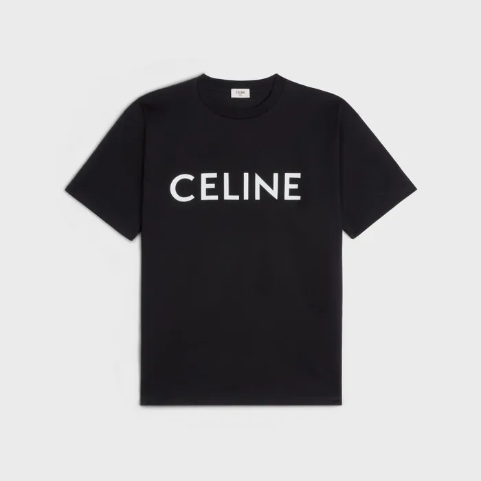 Celine Loose TShirt In Cotton Jersey Black White Women CELINE TSHIRTS AND SWEATSHIRTS Celine Loose TShirt In Cotton Jersey Black White Women CELINE TSHIRTS AND SWEATSHIRTS