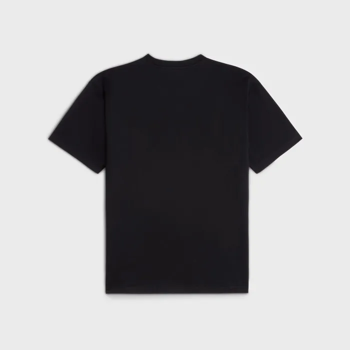 Celine Loose TShirt In Cotton Jersey Black White Women CELINE TSHIRTS AND SWEATSHIRTS