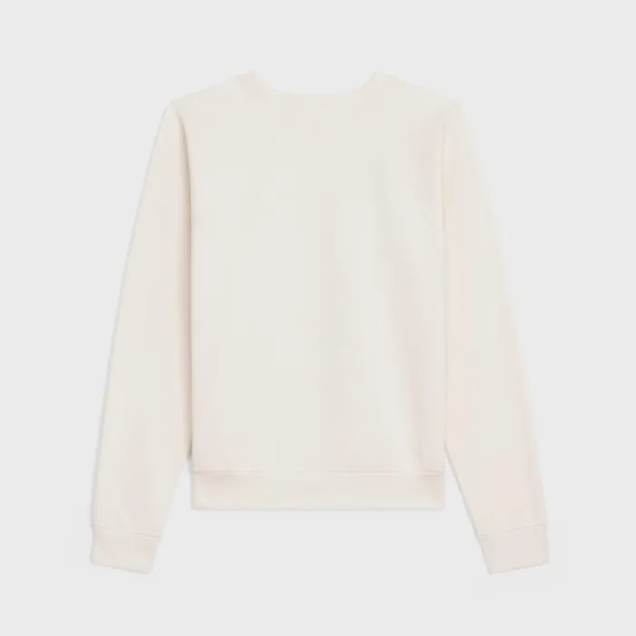 Celine Paris Anchor Sweater In Cashmere Fleece Light Ivory Bleu Ancre Women CELINE KNITWEAR