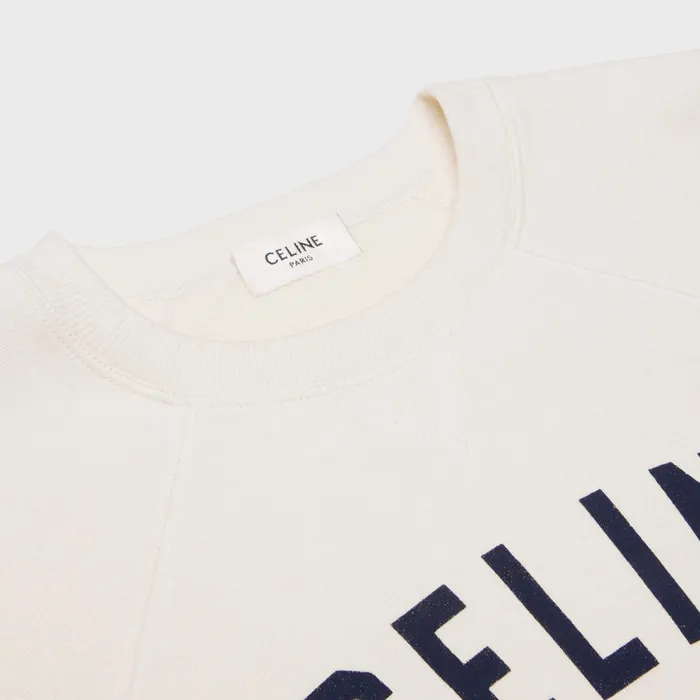 Celine Paris Anchor Sweater In Cashmere Fleece Light Ivory Bleu Ancre Women CELINE KNITWEAR