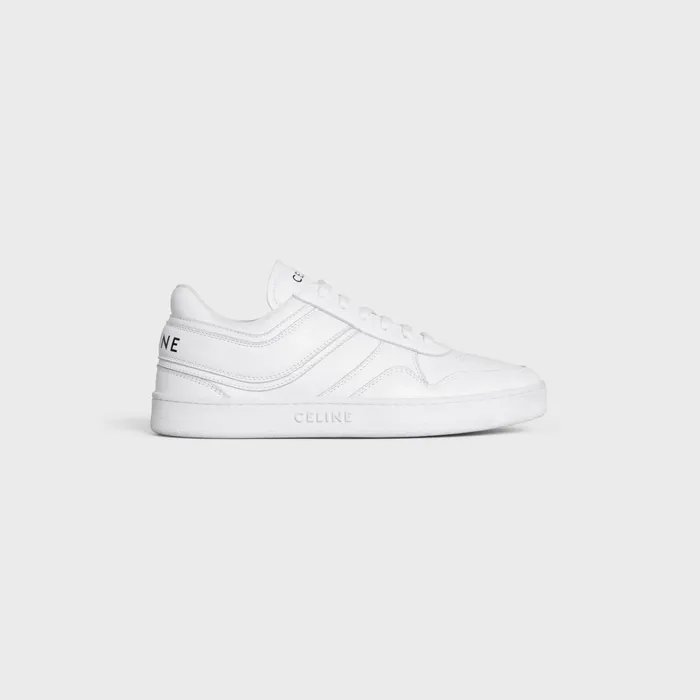 Celine Trainer Low LaceUp Sneaker In Calfskin Optic White Women CELINE SNEAKERS Celine Trainer Low LaceUp Sneaker In Calfskin Optic White Women CELINE SNEAKERS