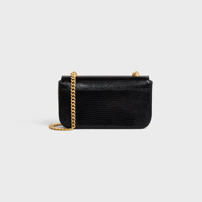 Chain Shoulder Bag Claude In Lizard Black Women CELINE CLAUDE Chain Shoulder Bag Claude In Lizard Black Women CELINE CLAUDE