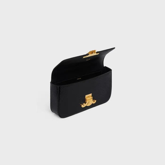 Chain Shoulder Bag Claude In Lizard Black Women CELINE CLAUDE Chain Shoulder Bag Claude In Lizard Black Women CELINE CLAUDE