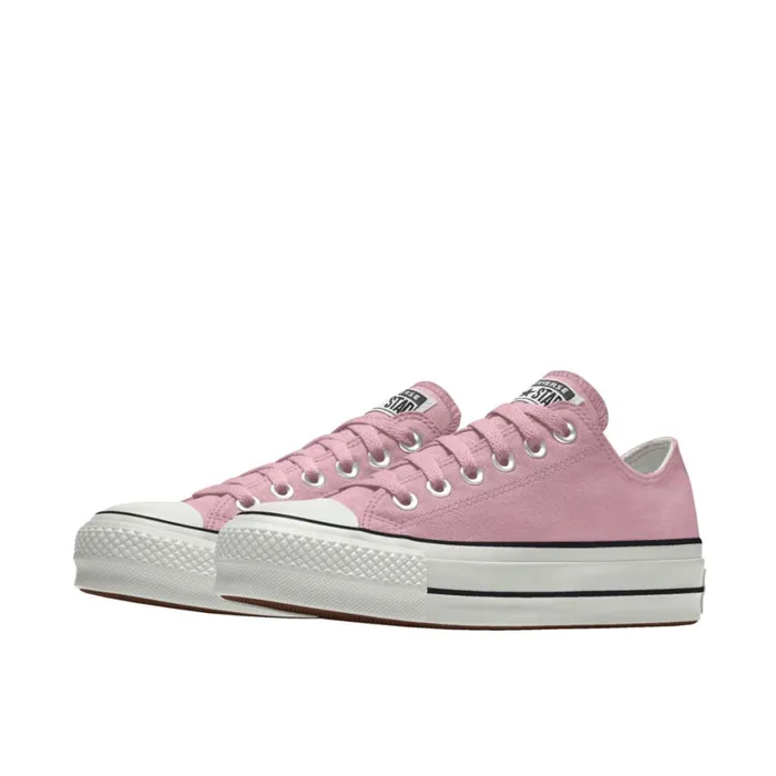Converse Classic Chuck Custom Chuck Taylor All Star Lift Platform By You wide Sunrise Pink 8211 Women