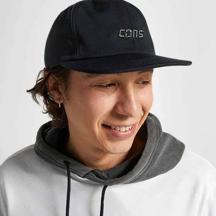 Converse Hats and Sunglasses CONS Six Panel Baseball Hat Converse Black 8211 MenWomen