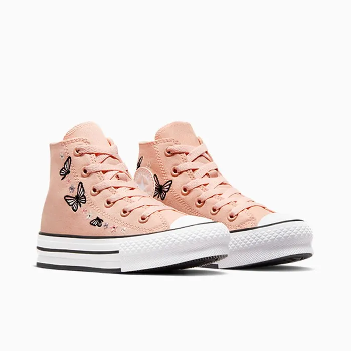 Converse High Top Chuck Taylor All Star EVA Lift Butterflies Soft Peachwhiteblack 8211 Kids