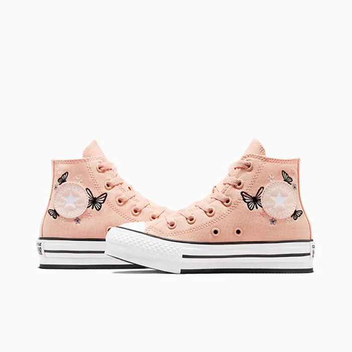 Converse High Top Chuck Taylor All Star EVA Lift Butterflies Soft Peachwhiteblack 8211 Kids