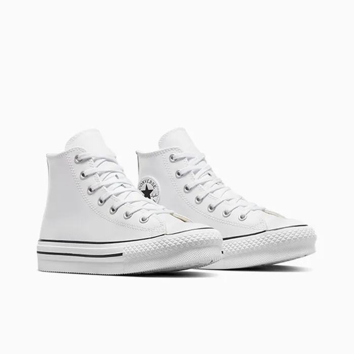 Converse High Top Chuck Taylor All Star Lift Platform Leather Whitenatural Ivoryblack 8211 Kids