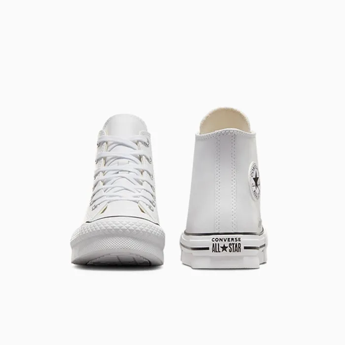 Converse High Top Chuck Taylor All Star Lift Platform Leather Whitenatural Ivoryblack 8211 Kids