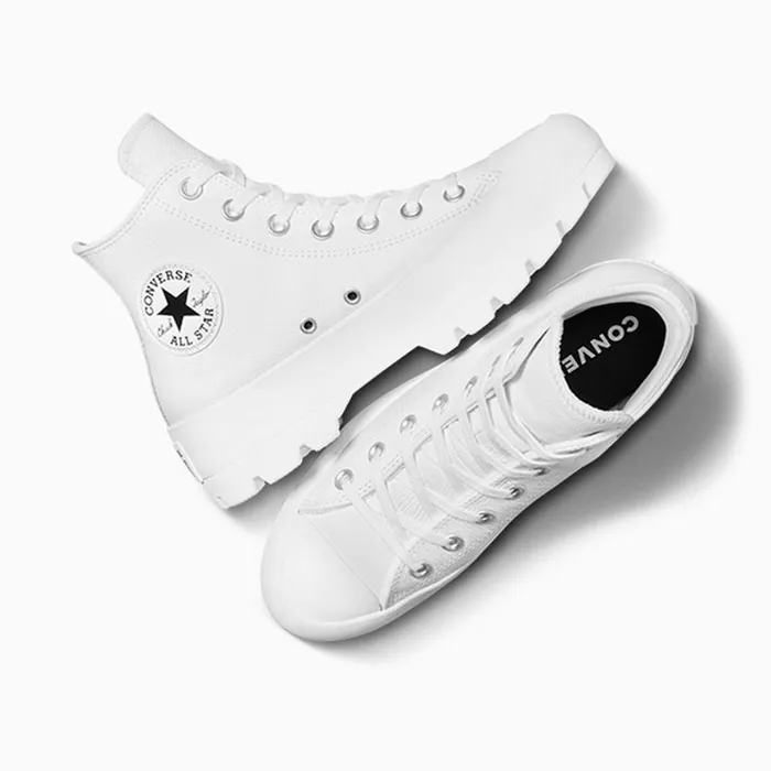 Converse High Top Chuck Taylor All Star Lugged Leather Whiteblackwhite 8211 Women