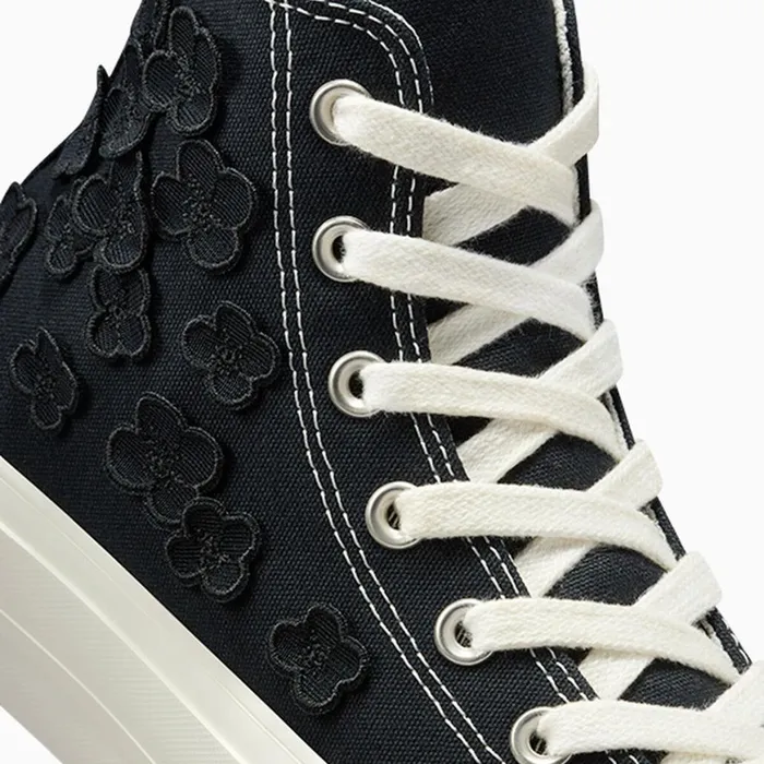 Converse Lift Platforms Chuck Taylor All Star Lift 3D Flowers Blackblackegret 8211 Women