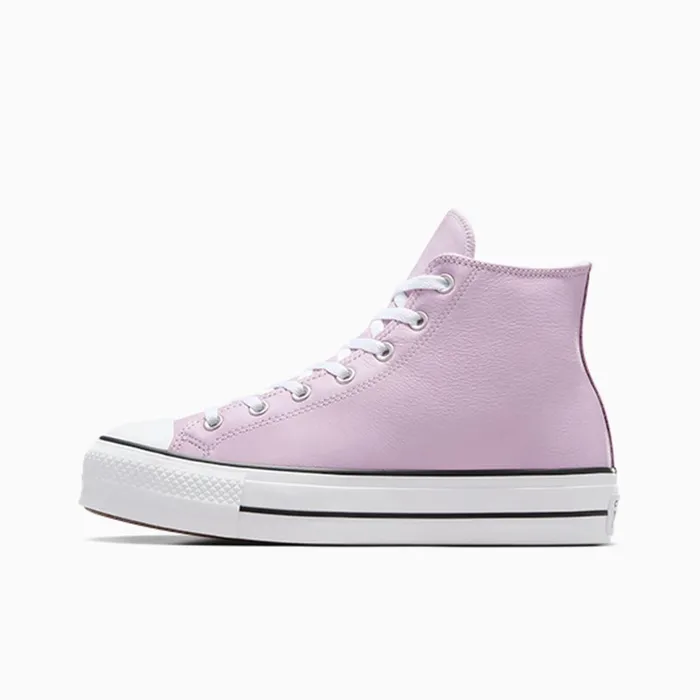 Converse Lift Platforms Chuck Taylor All Star Lift Platform Surplus Leather Pale Amethystwhiteblack 8211 Women