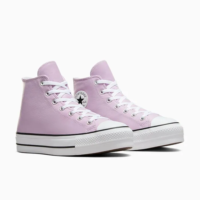 Converse Lift Platforms Chuck Taylor All Star Lift Platform Surplus Leather Pale Amethystwhiteblack 8211 Women