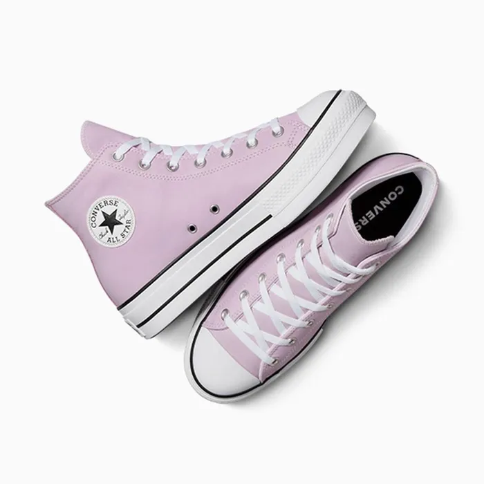 Converse Lift Platforms Chuck Taylor All Star Lift Platform Surplus Leather Pale Amethystwhiteblack 8211 Women