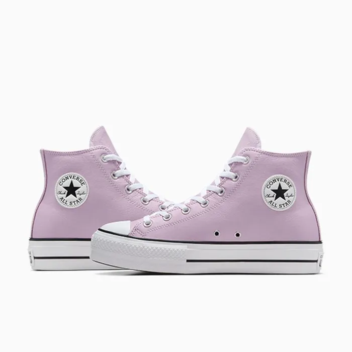 Converse Lift Platforms Chuck Taylor All Star Lift Platform Surplus Leather Pale Amethystwhiteblack 8211 Women