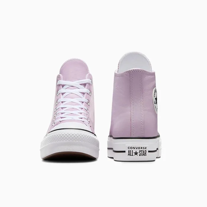Converse Lift Platforms Chuck Taylor All Star Lift Platform Surplus Leather Pale Amethystwhiteblack 8211 Women
