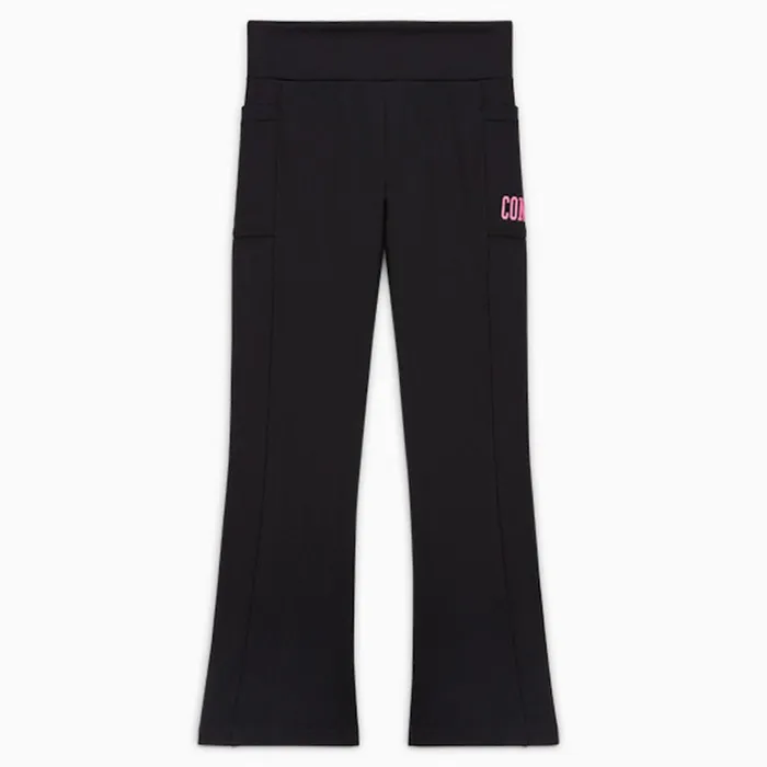 Converse Pants and Shorts High Rise Flare Leggings Black 8211 Kids